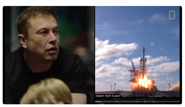 Elon Musk watch Falcon heavy take-off